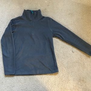 OldNavy grey fleece high neck half zipper sweater